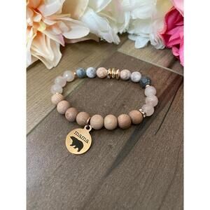 “Mama Bear” Mala Bracelet - Rose gold plated findings